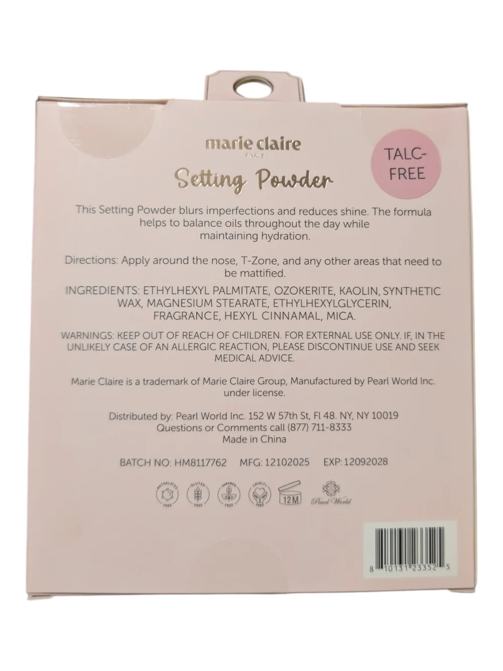 MARIE CLAIRE PARIS FLAWLESS FINISH SETTING POWDER